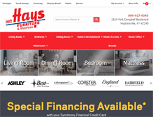 Tablet Screenshot of haysfurniture.com